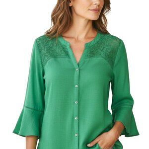 NWOT Green Lace Blouse